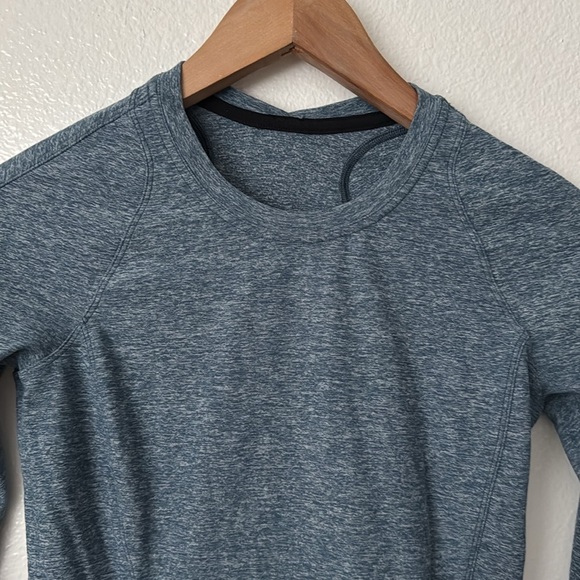 Lululemon 4 Runderful Long Sleeve in Heathered Petrol Blue - Picture 6 of 11
